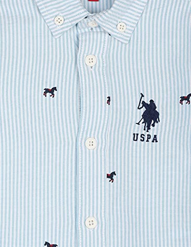 Image of U.S. POLO ASSN. Kids Regular fit Vertical Stripes Cotton Long Sleeves Casual Shirts