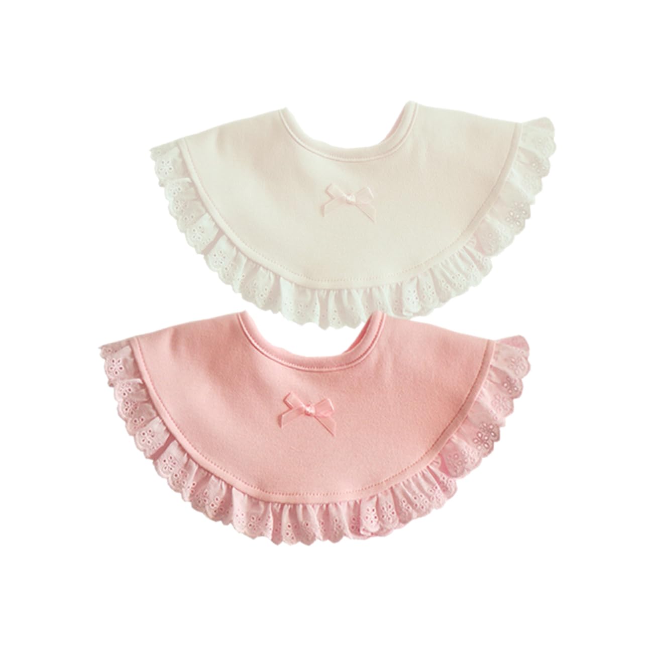 Abaodam 6piezas Baberos De Algodón Para Bebés Diseño De Lazo Pack y Para Alimentación