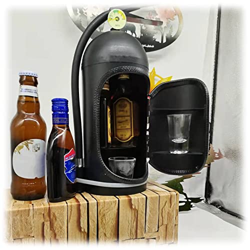 LDFZ Caja de vino de almacenamiento de copas de vino, mini bar para etintor de fuego, color negro, tamaño: S: 13 x 4.7 pulgadas Cover