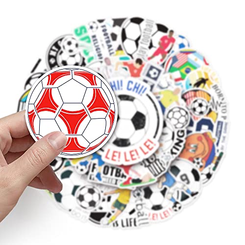 Modern Soccer Vinyl Stickers, 50 PCS Waterproof Cartoon Football Sport Decals for Laptops Scrapbooking, Journals, Notebooks - Image 4