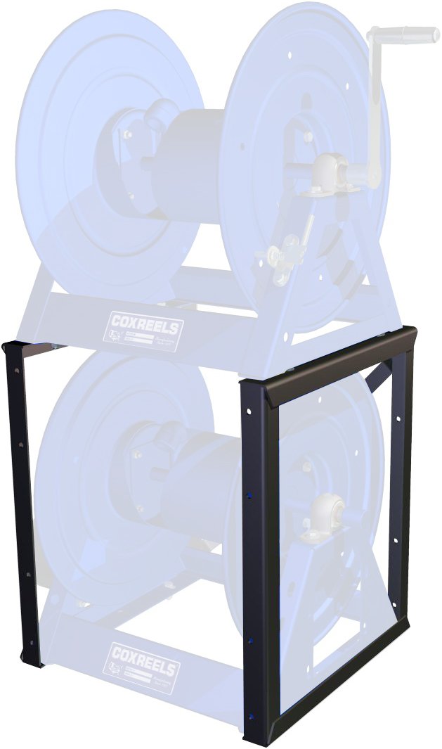 Coxreels 7480-18 Steel Top Rewind Stacking Bracket for 1125 and 1275 WCL Series Hand Crank Motorized Hose Reels, 18" Drum Width,Black,