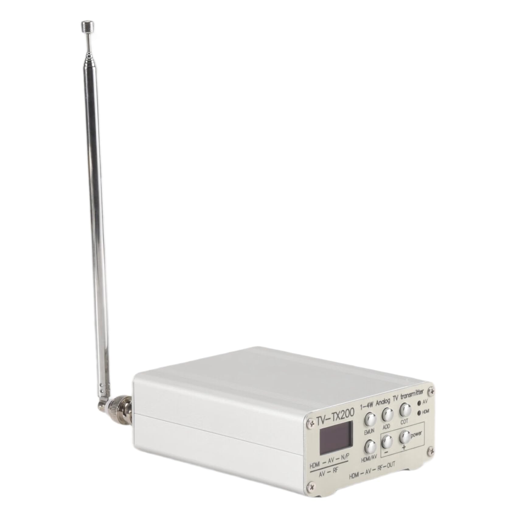JANZU TV-TX200 Transmetteur TV Analogique VHF/UHF HD/AV avec Antenne Télescopique Prise UE