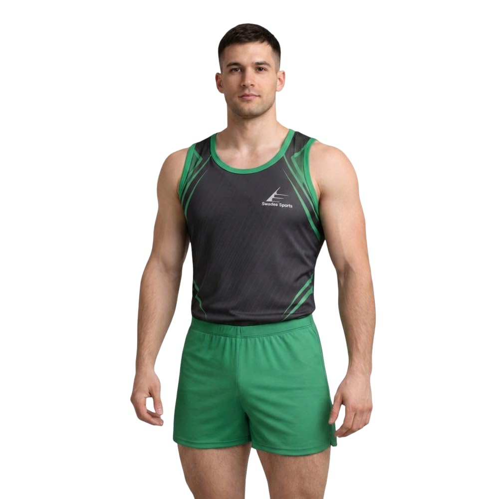 Swades Sports Men’s & Boys’ Black & Green Sublimation Leotard | Stretchable Performance Wear for Gymnastics, Mallakhamb, Yoga, Dance, Aerobics, Trampoline, Acrobatics & Gym Workout-image-13