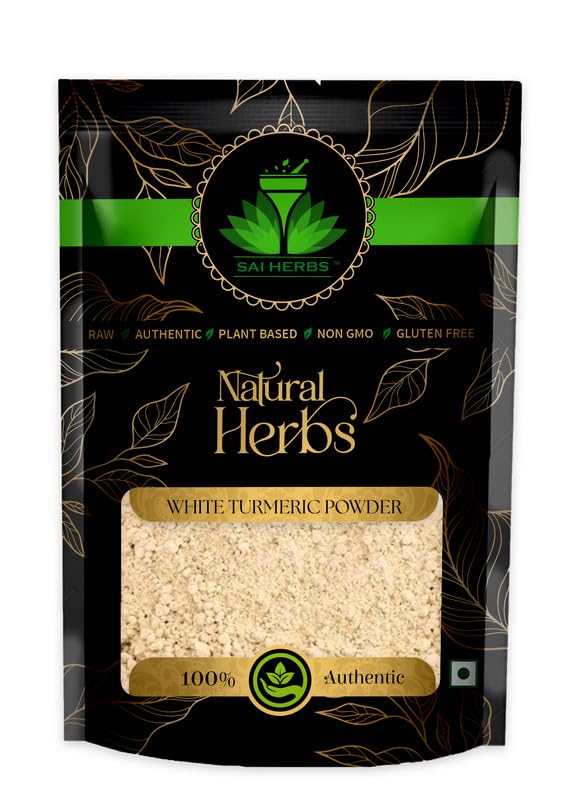 SAI HERBS White Turmeric Powder - For Hair and Face - Pure & Natural (100 Grams)