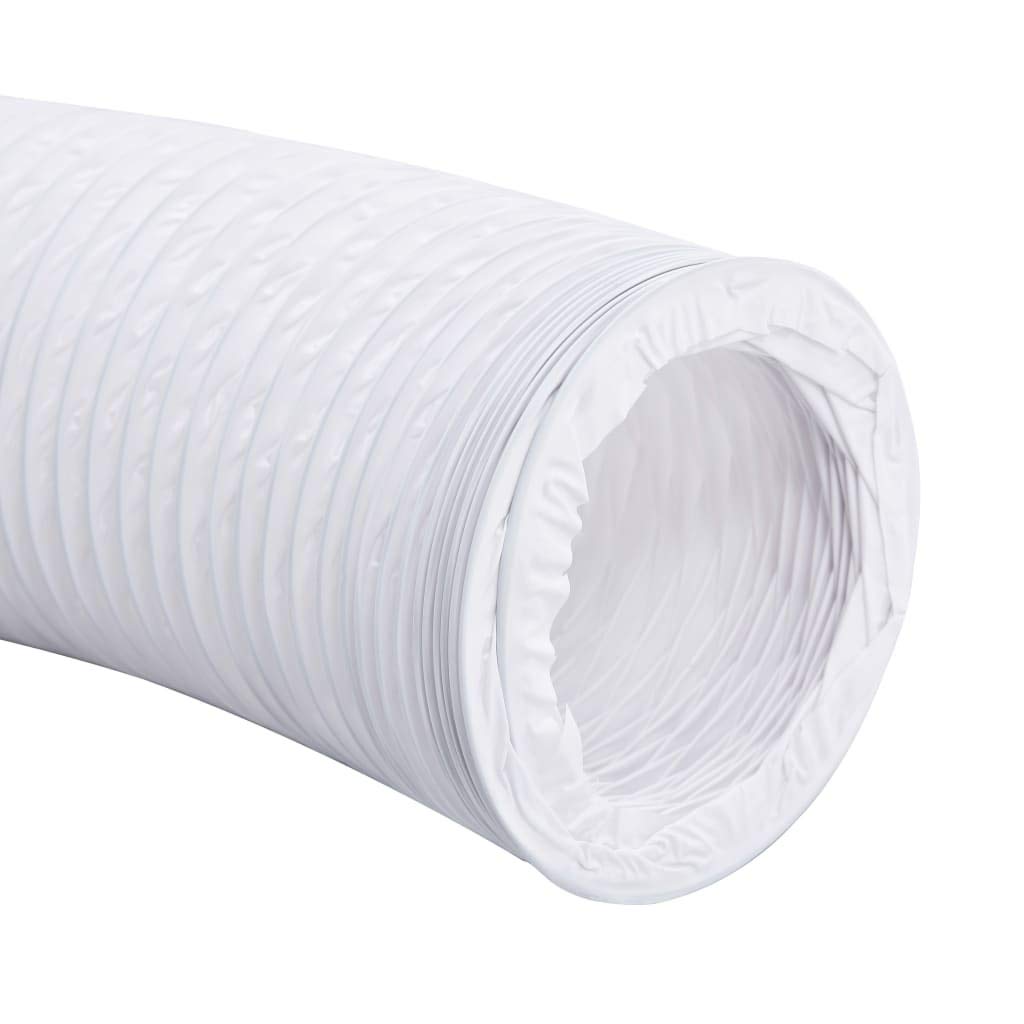 Tubo di scarico in PVC, flessibile, lunghezza 6 m, diametro 12,5 cm, bianco, tubo a spirale per tubo di ventilazione, condotto d'aria, aria condizionata, asciugatrice, ventilazione in bagno
