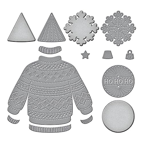 Spellbinders Stitched Christmas Sweater Etched Dies from The Christmas Collection, METAL - Image 4