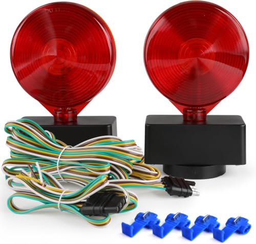 Image of MAXXHAUL 80778 Magnetic Towing Light Kit (Dual Sided for RV, Boat, Trailer and More DOT Approved) (Pack of 12)