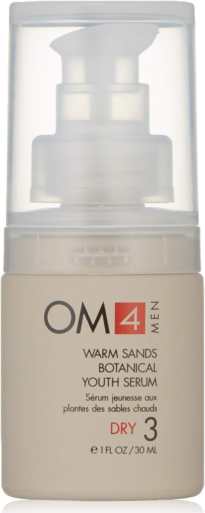 Organic Male OM4 Dry STEP 3: Warm Sands Botanical Youth Serum - Men's Skincare With anti-aging Vitamin C, Aloe Vera, and Hyaluronic Acid
