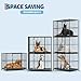 Heavy Duty Stainless Steel Dog Crate for Large & XL Breeds - Indestructible Escape-Proof Kennel with Locking Wheels - Collapsible, Chew-Resistant Indoor/Outdoor Cage with Easy-Clean Removable Tray