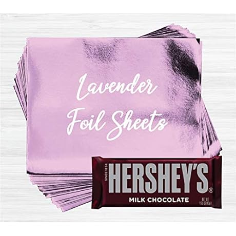 Lavender Candy Wrapper Foil Sheets Perfect for Hershey's Chocolate