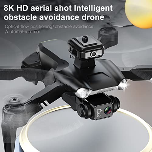 Moniss Drone de controle remoto GPS com câmera 8K Câmera dupla 5GWIFI 360° Prevenção de obstáculos M