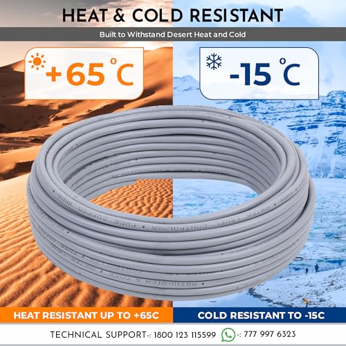 Image of RATNOTECH 6 Core Copper Wire for Water Level Controller & Indicator (20 Meters) | Premium Tinned Multistrand Copper Cable | Virgin PVC Insulated, Color-Coded, Durable Tank & Industrial Use - Grey