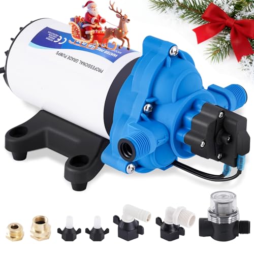 YUCHENGTECH AC 220V Druckwasserpumpe Selbstansaugende Membranpumpe 88W 11.3Lpm/min 45PSI/3.1Bar Automatische Wasserpumpe Druckpumpe für Haus Dusche Garten RV Wasserhähne