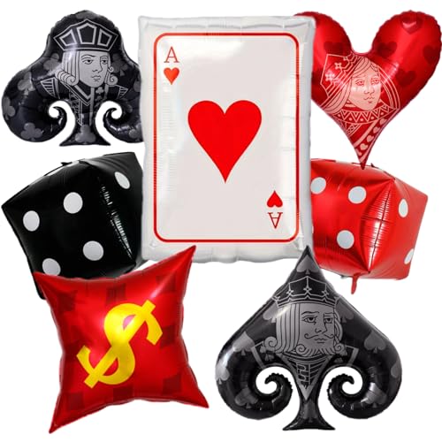 Poker Casino Balloon Decoration,Poker Themed Photography Props Balloons,Birthday Wedding Christmas Decoration Balloon,Poker Events,Casino Night Birthday,Casino party decoration,Las Vegas Nights