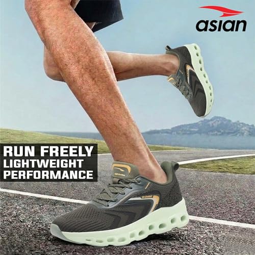 Image of ASIAN Powerplay-28 Running Shoes for Men | Memory Foam Lightweight Shoes with Air Coil Sole Technology | Ideal for Running, Training