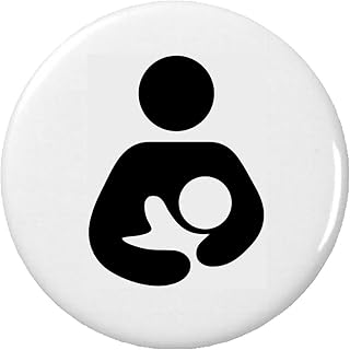 Breast Feeding Logo (black/white) 1.25â€ Pinback Button Pin