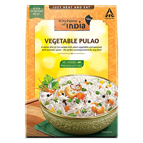 Image of Kitchens of India Ready to Eat Gravy - Dal Bukhara, 285g Carton x2 & Kitchens of India Vegetable Pulao, ITC Ready to Eat Indian Dish, Just Heat and Eat, 250gx2