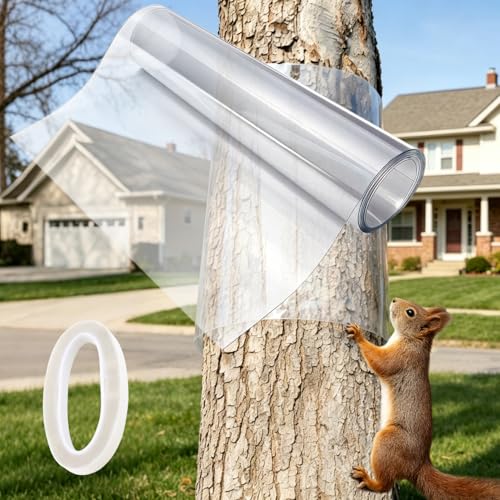 Squirrel Baffle for Tree Trunk Squirrel Tree Guard Trunk Protector for Wooden Post Bird Feeder Outside Baffle Guard Protector from Raccoon Deer Iguana (59inch)