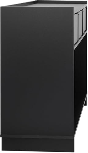 Miniatura 14 de Prepac Mesa de entrada simple y moderna negra, mesa consola estrecha con 3 cajones, consola multimedia con almacenamiento, 15.75 pulgadas de