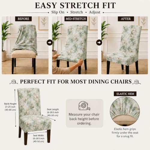 Image of Cloth Fusion Dining Table Cover with 6 Chair Covers, 6 Seater Table Cloth | Table cover and every chair cover in one matching print; 4-way stretch chair covers; 6 designs; washable, not PVC