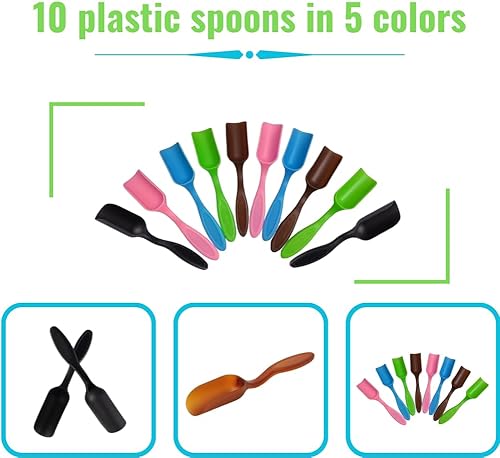 Miniatura 6 de 10 mini palas NINGDAN de plástico, mini pala de jardinería cucharas de tierra, herramientas de trasplante de excavación de cultivo para suculentas