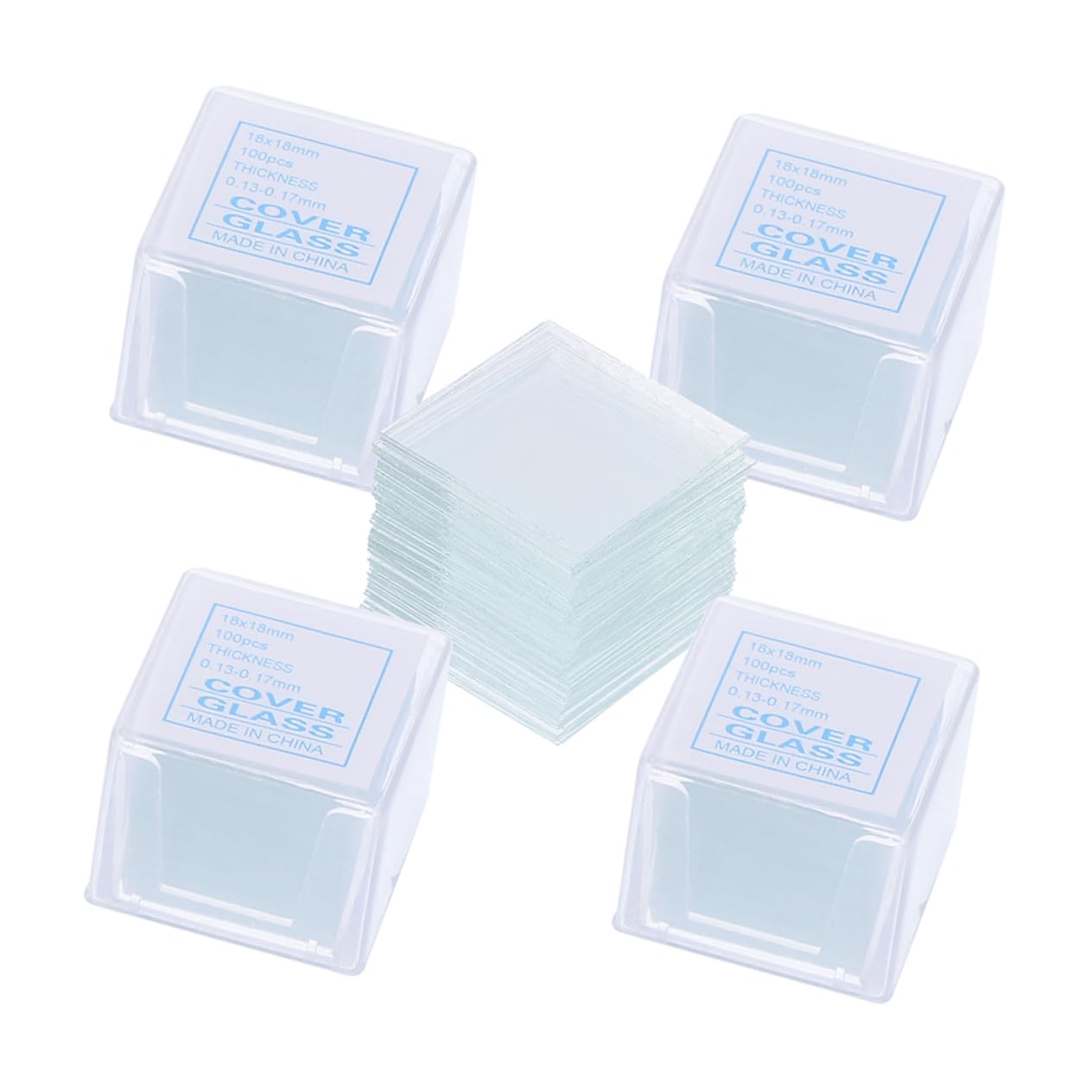 Gatuida 2500piezas Diapositivas De Microscopio De Transparente Cubiertas Para Preparación De Muestras Para Laboratorios y Estudios Biológicos