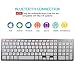 immagine 2Zienstar -Tastiera Bluetooth Italiana,Tastiera Wireless Standard Ricaricabile con Tastierino Numerico per Tablet PC Desktop Portatile,Windows iOS Android-Grigio (Argento)