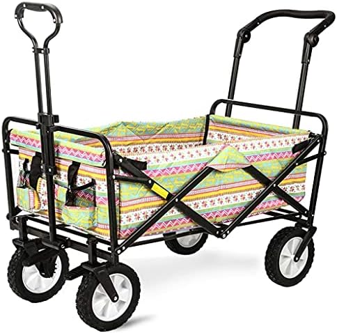 Garden Cart Heavy Duty Folding Garden Trolley Folding Wagon Foldable Pull Wagon Hand Cart Beach Wagon Folding Cart Wagon Truck Wheelbarrow