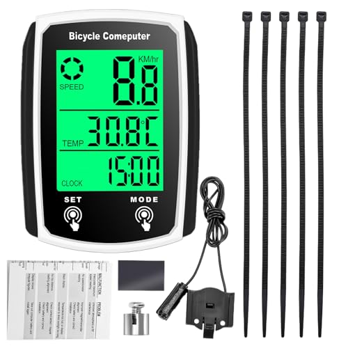 Amazon Pennle Bike Computer, 19 Functions IP54 Waterproof GPS Speedometer Odometer, Wired Cycling Computer Touch Screen with LCD Backlit Touch Screen, Men Universal Cycle Computer Bike Speedometer #ad