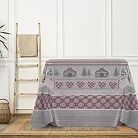 Telo Copridivano PENSIERI DELICATI 360x290 Cm - Cotone Riciclato Made In Italy, Beige - Perfetto Per Salva Divano, Picnic E Arredo Casa - Foto 2