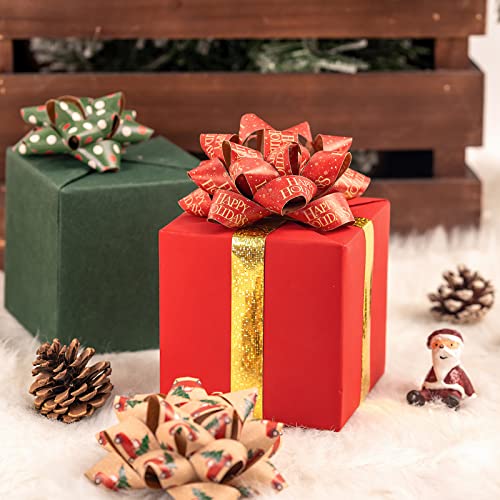 Ruspepa RGBK-SD-QC15P Kraft Paper Christmas Gift Bow Assortment thumb #6