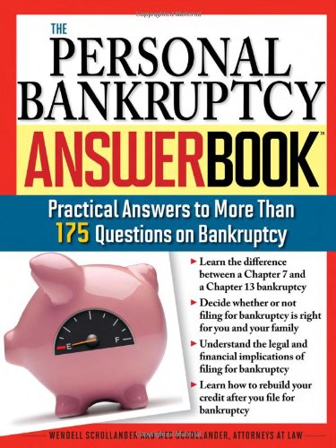 Buy The Personal Bankruptcy Answer Book: Practical Answers to More Than 175 Questions on Bankruptcy — BookShops.in