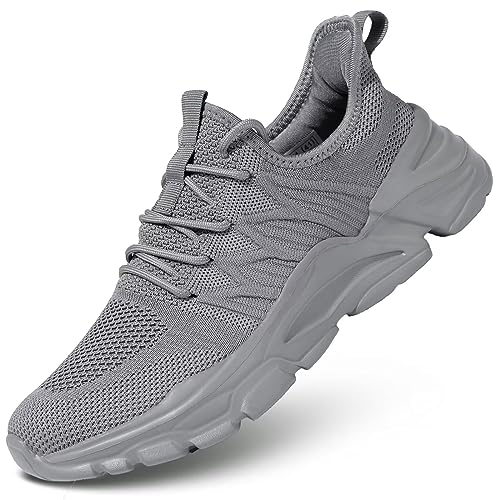 Image of Socviis Mens Slip On Running Shoes Athletic Walking Trainers Lightweight Breathable Mesh Tennis Sneakers