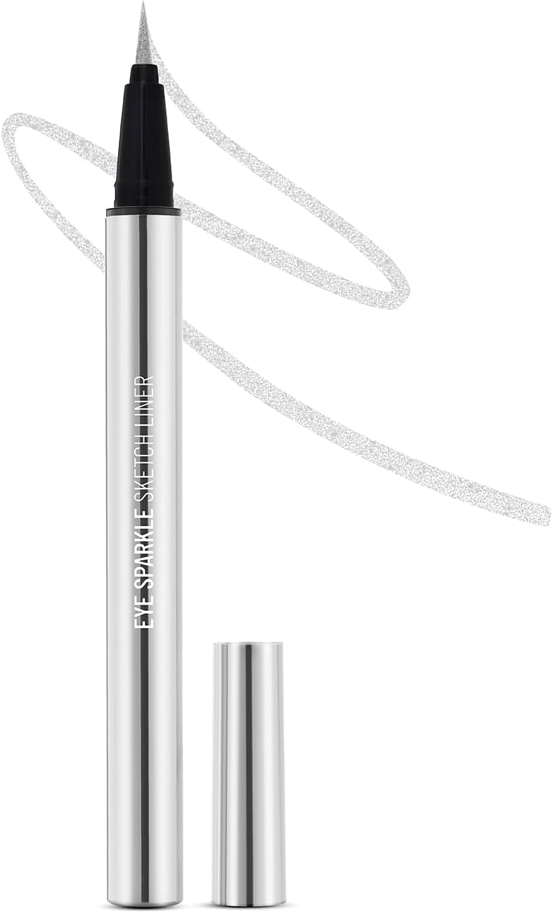 Swiss Beauty Eye Sparkle Sketch Eyeliner | Smudge-proof, Waterproof Eye Makeup with Glittery Effect | Precision Application | Quick Dry | Silver, 0.6g