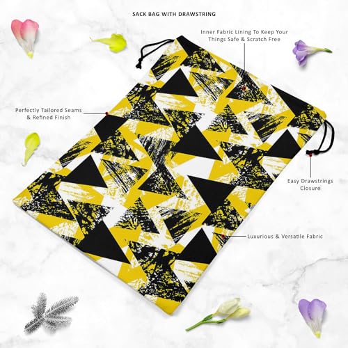 Image of ArtzFolio Geometrical Behaviour D1 | Reusable Sack Bag | Bag for Gym, Storage, Vegetable & Travel