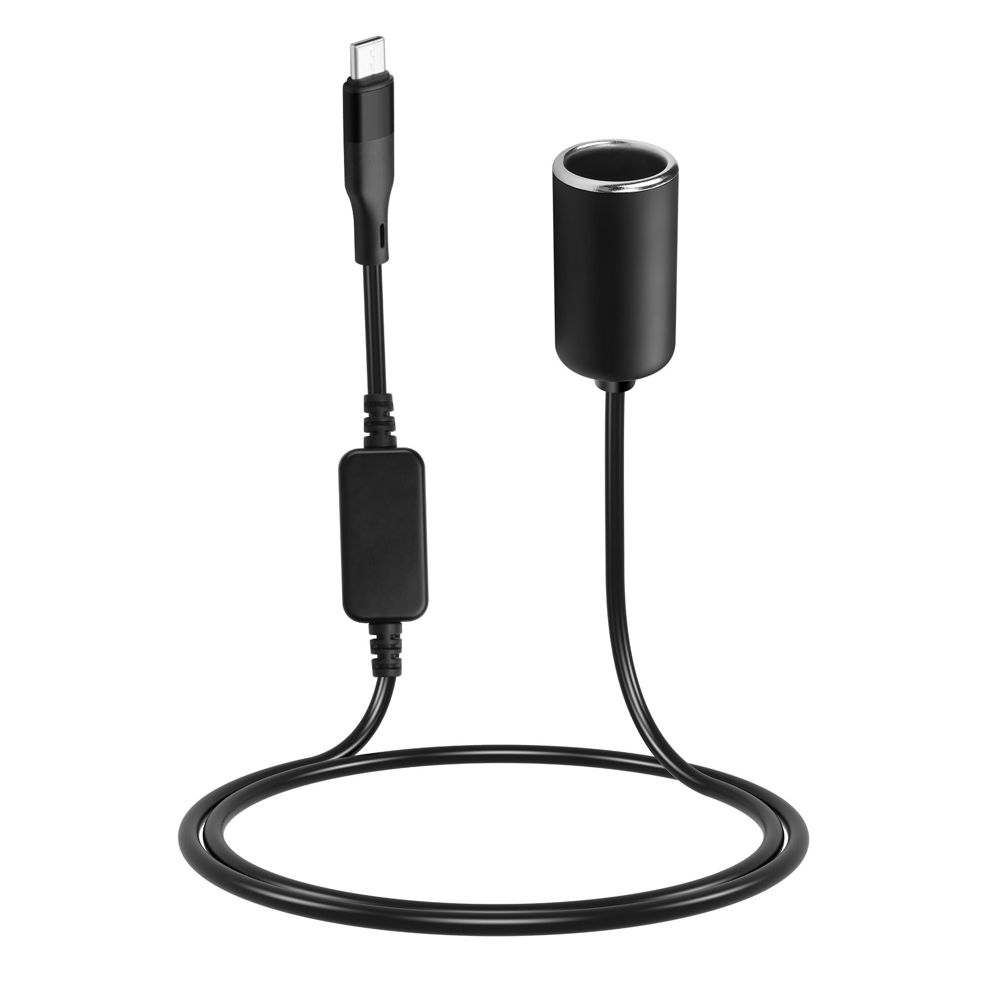 CERRXIAN Wtyczka USB C 12 V 18 W, gniazdo zapalniczki, adapter, kabel zasilający do kamery rozdzielczej, wykrywacza radarów, GPS, listew LED i innych urządzeń elektronicznych