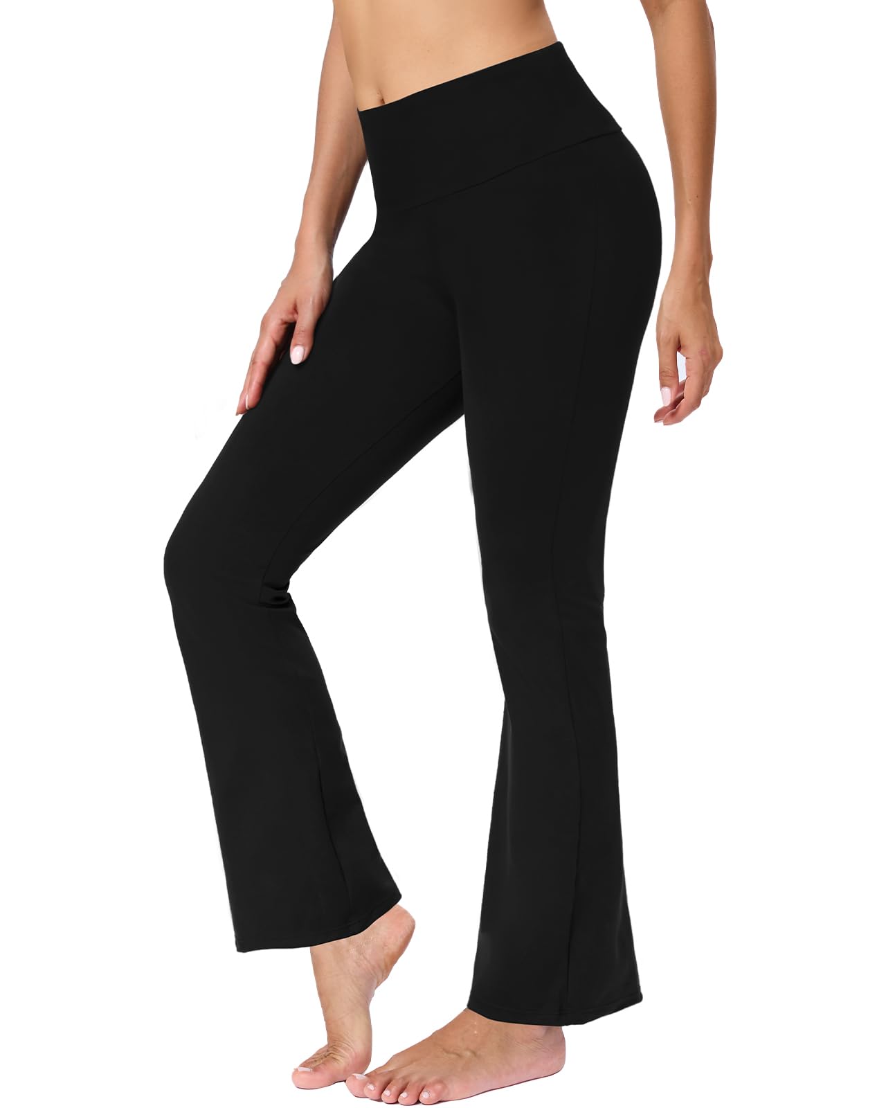 Havideto Flared Leggings Damen Schlaghose High Waist Bootcut Yogahose Wide Leg Jazzpants Stretch Bauchkontrolle