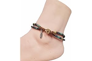 Chic Leather Wrap Ankle Bracelet for Women