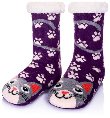 Image of WEVIAS Womens Slipper Socks Fuzzy Winter Thermal Grips Cozy Socks