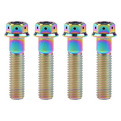 Tornillos de cabeza hexagonal de titanio M10 ligeros y de alta torsión multicolor