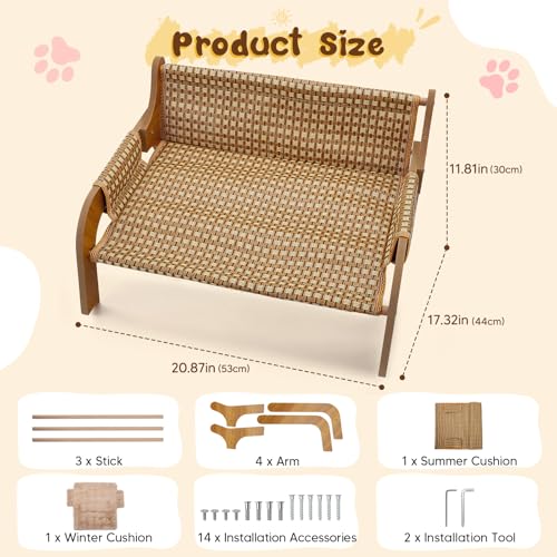 Lit pour chat intérieur grand coussin douillet et perchoirs modernes 30 kg