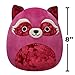 Squishmallows Original 8in Olivieri The Maroon Raccoon with Velvet Accents – Official Jazwares Plush (Little)
