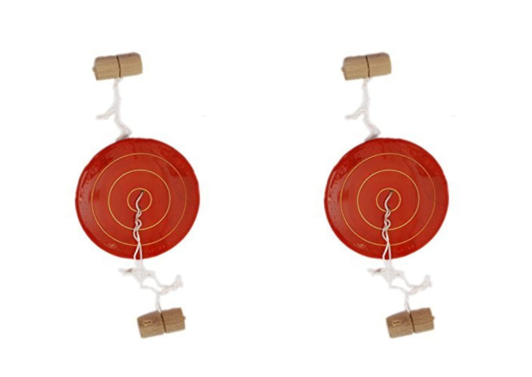 Funwood Games Kid's Multi-Color Bhingri Hand Spinning Classic Novelty Wooden Toy Set of 2 (Color May Vary) | Durable and Colorful Toys for Endless Fun and Entertainment