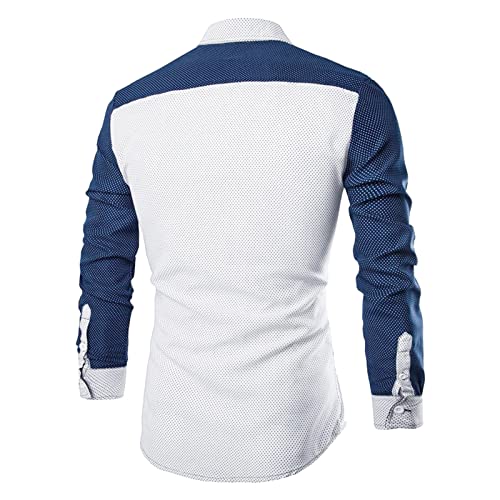 MYNKYLL Camisa masculina casual estampada manga longa gola virada para baixo camiseta feminina manga