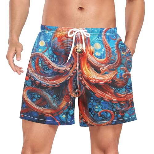 Short de bain respirant pieuvre crâne en sucre homme maillot séchage rapide