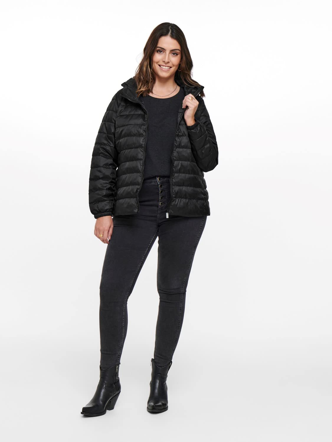 ONLY CARMAKOMA Cartahoe - Giacca Con Cappuccio Trapuntato, Otw Giacca trapuntata Donna