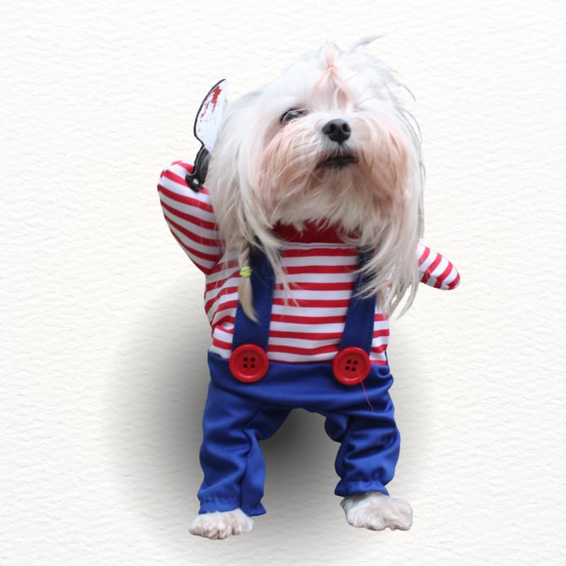 Disfraz de perro de muñeca espeluznante (M)