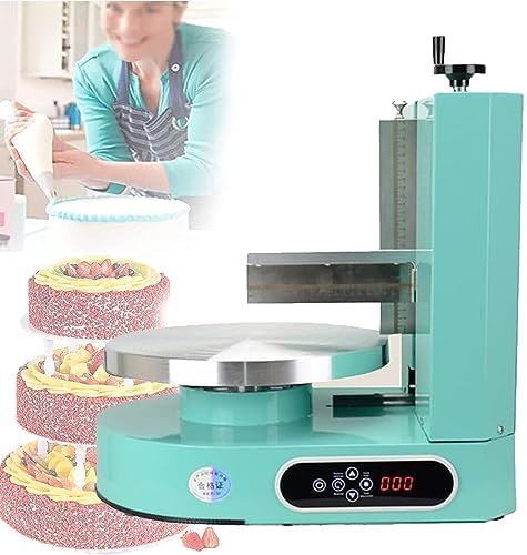 Electric Cake Cream Spreader Machine, Automatic Smoothing Tool for Cakes, Ideal for Coating Birthday Desserts, Compatible with 4-12 Inch Cakes，Green