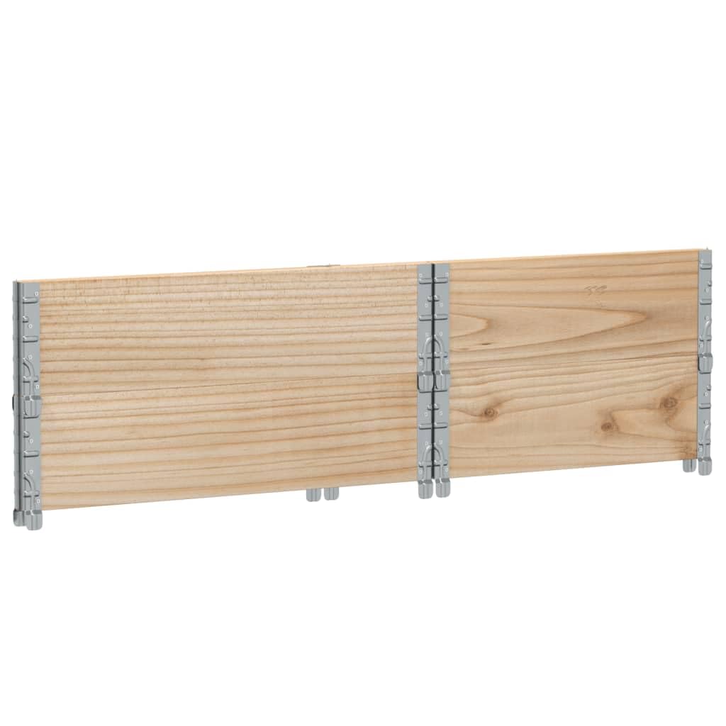 vidaXL Collares de palets 2 Unidades Madera Maciza de Pino 80x60 cm, collarín de palets, Caja de Palet, Marco de apilamiento de palets