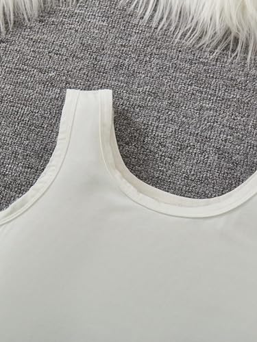 Image of Milumia Girl's 2 Pack Scoop Neck Ribbed Tank Tops Sleeveless Summer Crop Tops Set